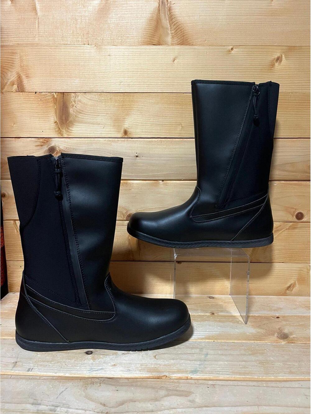 New BillyFootwear Dual Zipper High Rain Boots - Black - mens size 9 - Picture 2 of 6